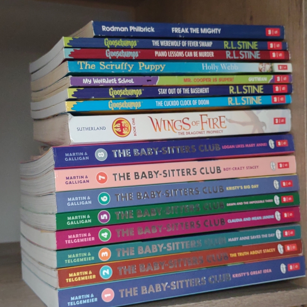 A set of eight the babysitter club books four different Goosebumps books